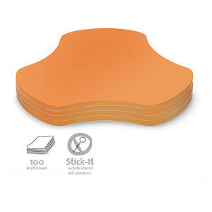 100 Stick-It Hub Cards, orange